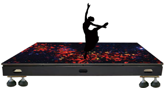 풀 컬러 SMD 가는 LED 화면 댄스 플로어는 IP66 프로텍트리우온을 밝혔습니다