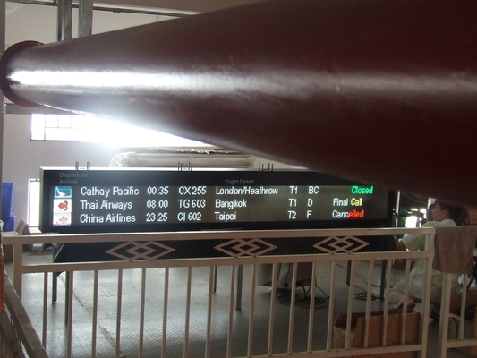 IP65 공항 플라이트 디스플레이 위원회 승객 보조 시스템